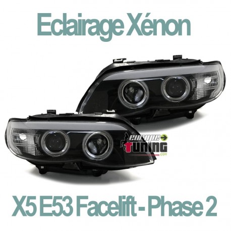 CCFL XENON ANGEL EYES NOIRS POUR BMW X5 03-07 (03189)