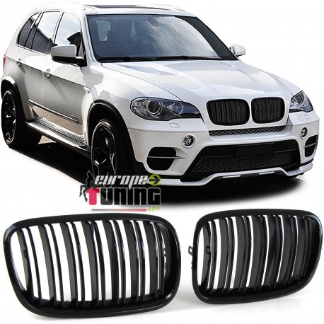CALANDRES SPORT NOIRES DOUBLE AILETTES BMW X5 E70 & X6 E71 (04788)