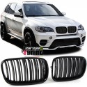 CALANDRES SPORT NOIRES DOUBLE AILETTES BMW X5 E70 & X6 E71 (04788)