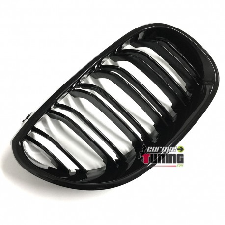 CALANDRES SPORT NOIRES DOUBLE AILETTES BMW SERIE 5 E60 BERLINE & E61 TOURING PHASES 1 et 2 (04786)