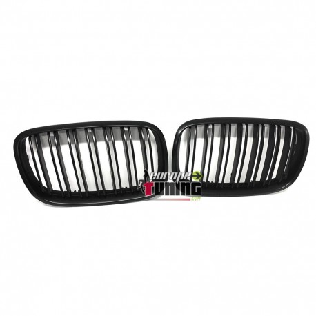 GRILLES CALANDRES SPORT NOIRES MATES DOUBLE AILETTES BMW X5 E70 & X6 E71 (04803)