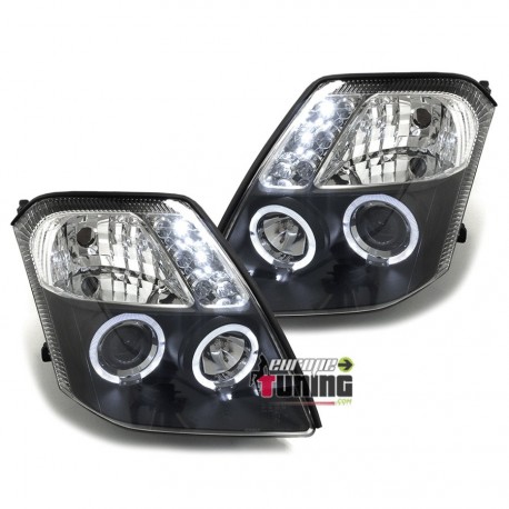PHARES ANGEL EYES TUNING NOIRS CITROEN C2 (11438)