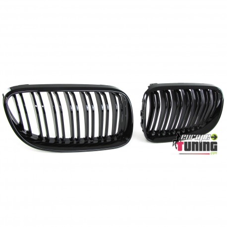CALANDRES NOIRES SPORT DOUBLE AILETTES BMW SERIE 3 E92 COUPE & E93 CABRIO LCI PHASES 2 (04816)