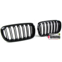 GRILLES DE CALANDRES SPORT NOIRES DOUBLE AILETTES BMW X5 F15 et X6 F16 A PARTIR DE 2013 (04817)