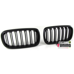 CALANDRES SPORT NOIRES MATES DOUBLE AILETTES BMW X5 F15 et X6 F16 2013-2018 (04818)