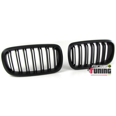 CALANDRES SPORT NOIRES MATES DOUBLE AILETTES BMW X5 F15 et X6 F16 2013-2018 (04818)
