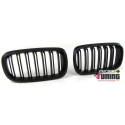 CALANDRES SPORT NOIRES MATES DOUBLE AILETTES BMW X5 F15 et X6 F16 2013-2018 (04818)