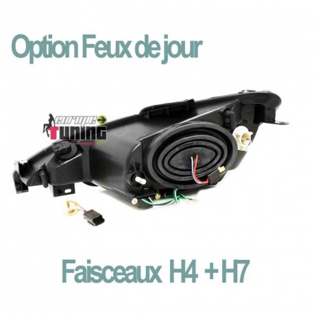 PHARES FEUX AVANTS  DE JOUR DIURNES DRL PEUGEOT 206 98-07 (02823)