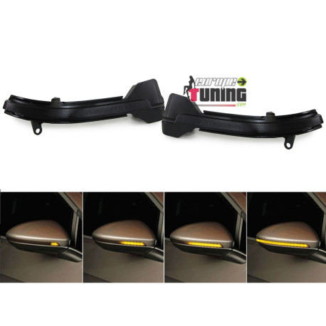 CLIGNOTANTS DE RETROVISEURS A LEDS DYNAMIQUES BMW SERIE 5 - SERIE 6 - SERIE 7 F10 F12 F01 ... (04826)