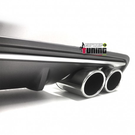 DIFFUSEUR ARRIERE SPORT LOOK S3 AVEC DOUBLES SORTIES INOX POUR AUDI A3 8V 2012-2016 (04836)