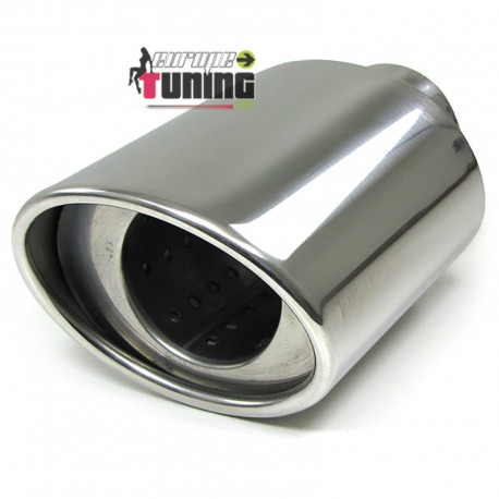 EMBOUT SORTIE D ECHAPPEMENT OVALE EN ACIER INOXYDABLE UNIVERSEL (04842)