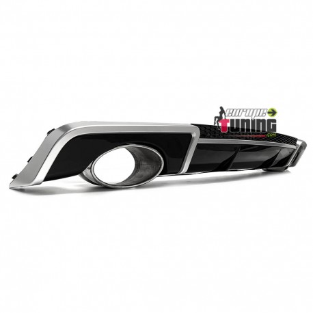 DIFFUSEUR SPORT PACK RS3 DOUBLE SORTIE INOX AUDI A3 8V BERLINE & CABRIOLET (04861)
