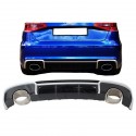 DIFFUSEUR SPORT PACK RS3 DOUBLE SORTIE INOX AUDI A3 8V BERLINE & CABRIOLET (04861)