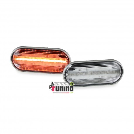 REPETITEURS CLIGNOTANTS AILES NOIRS A LED VOLKSWAGEN VW SEAT & FORD (04890)