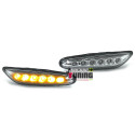 CLIGNOTANTS NOIRS REPETITEURS LEDS BMW E81 E82 E87 E88 E90 E91 E92 E93 X1 (04883)