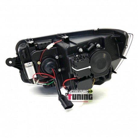 PHARES NOIRS DRL DIURNES A CLIGNOTANTS LEDS DYNAMIQUES POUR VW VOLKSWAGEN T6 (04908)