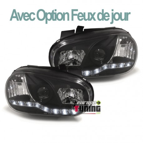 PHARES DRL DIURNES NOIRS GOLF 4 (03394)