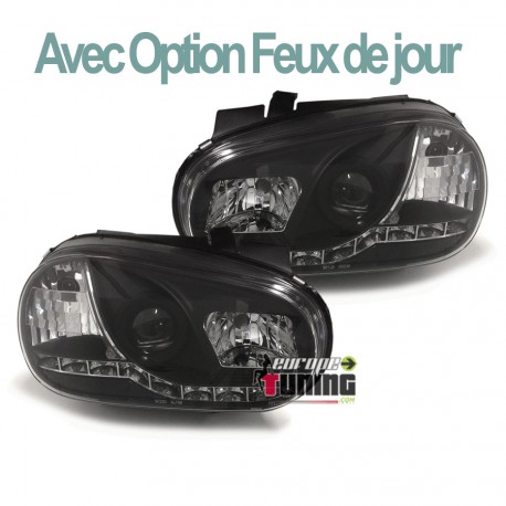 PHARES DRL DIURNES NOIRS GOLF 4 (03394)
