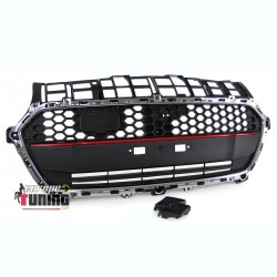 GRILLE DE CALANDRE NOIRE AVEC BANDE ROUGE PACK SPORT POUR SUZUKI SWIFT lll (04912)