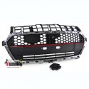 GRILLE DE CALANDRE NOIRE AVEC BANDE ROUGE PACK SPORT POUR SUZUKI SWIFT lll (04912)