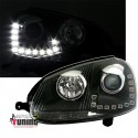 PHARES DIURNES DRL NOIRS GOLF 5 (03697)