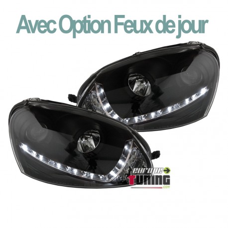 PHARES DIURNES DRL NOIRS GOLF 5 (02384)