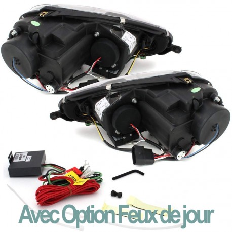 PHARES DIURNES DRL NOIRS GOLF 5 (02384)