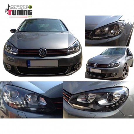 PHARES DIURNES DRL NOIRS GOLF 6 (03759)