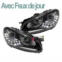 PHARES DIURNES DRL NOIRS GOLF 6 (03759)