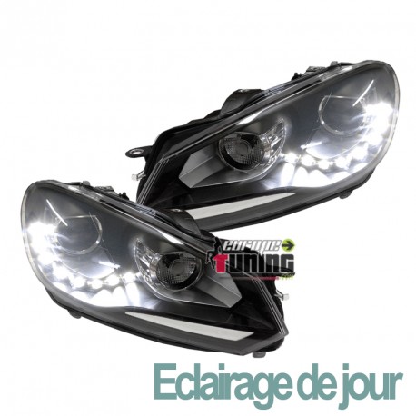 PHARES DIURNES DRL NOIRS GOLF 6 (03759)