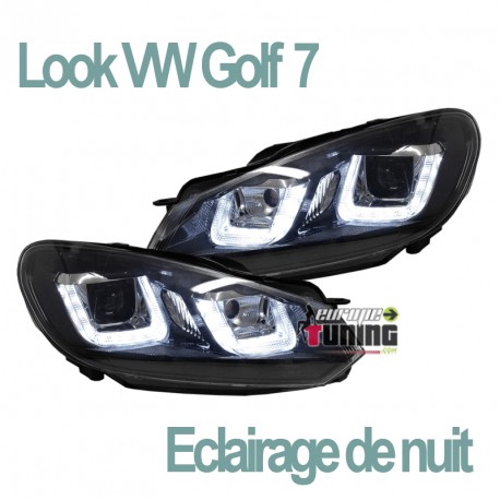 PHARES DIURNES DRL NOIRS GOLF 6 (03968)
