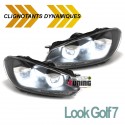 PHARES FEUX AVANTS NOIRS DIURNE DRL AVEC CLIGNOTANTS LEDS DYNAMIQUES VW GOLF 6 (04781)