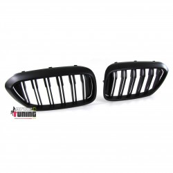GRILLES CALANDRES NOIRES MATES SPORT DOUBLES AILETTES BMW SERIE 5 G30 G31 F90 (04952)