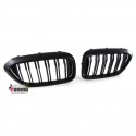 GRILLES CALANDRES NOIRES MATES SPORT DOUBLES AILETTES BMW SERIE 5 G30 G31 F90 (04952)