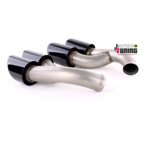 DOUBLES SORTIES SILENCIEUX ECHAPPEMENT SPORT GTS NOIRES PORSCHE 958 TYPE 92A (04968)