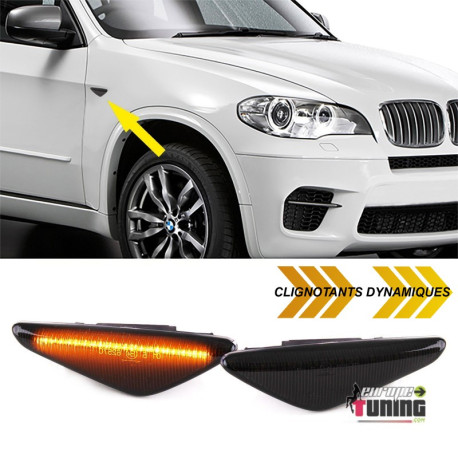 REPETITEURS CLIGNOTANTS D'AILES A LEDS NOIRS BMW X3 X4 X5 & X6 (04982)