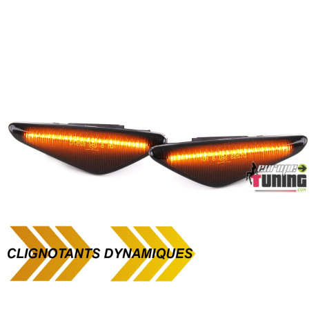 REPETITEURS CLIGNOTANTS D'AILES A LEDS NOIRS BMW X3 X4 X5 & X6 (04982)