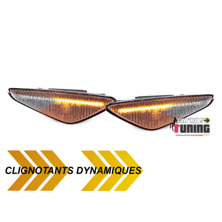 REPETITEURS CLIGNOTANTS D'AILES CHROME A LEDS DYNAMIQUES BMW X3 X4 X5 X6 (04984)