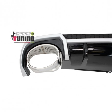 DIFFUSEUR SPORT PACK RS4 AVEC DOUBLES SORTIES POUR AUDI A4 B9 2015-2019 (04986)