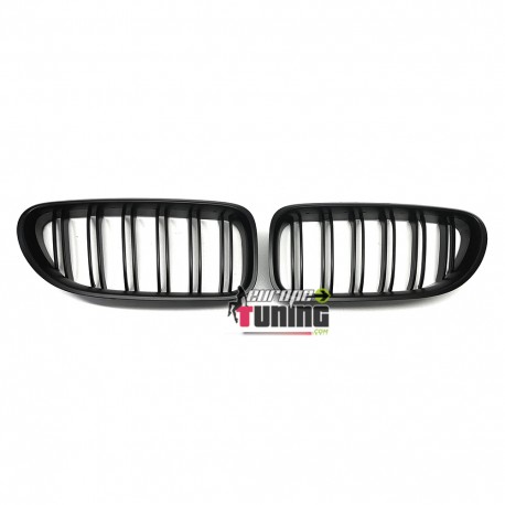 CALANDRES SPORT NOIRES MATES DOUBLES LAMES BMW SERIE 6 F12 F13 F06 (04998)