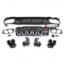 DIFFUSEUR SPORT NOIR PACK SPORT AVEC DOUBLES SORTIES MERCEDES CLASSE E W213 (05010)
