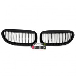 GRILLES CALANDRES SPORT NOIRES BRILLANTES LOOK PACK M BMW SERIE 6 E63 E64 (05016)