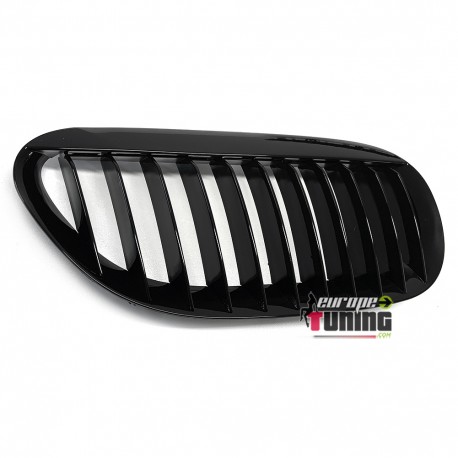GRILLES CALANDRES SPORT NOIRES BRILLANTES LOOK PACK M BMW SERIE 6 E63 E64 (05016)