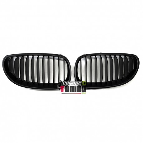 GRILLES DE CALANDRES SPORT NOIRES MATES BMW SERIE 5 E60 & E61 (05020)