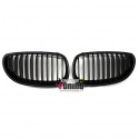 GRILLES DE CALANDRES SPORT NOIRES MATES BMW SERIE 5 E60 & E61 (05020)