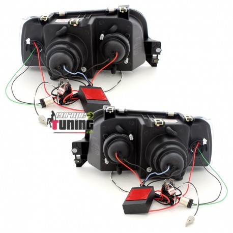 PHARES DEVIL EYES NOIRS RENAULT CLIO 1 (x13557)