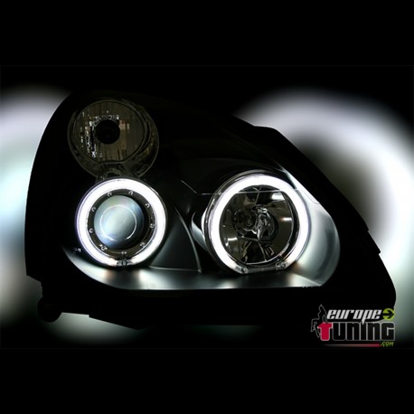 PHARES ANGEL EYES NOIRS RENAULT CLIO 01-05 AU NEON (12186)