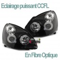 PHARES ANGEL EYES NOIRS RENAULT CLIO 01-05 AU NEON (12186)