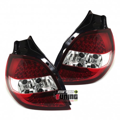 FEUX TUNING LED ROUGES CRISTAL CLIO Apres 2005 (13755)