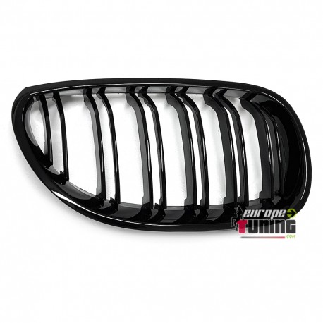 CALANDRES SPORT NOIRES DOUBLE AILETTES BMW SERIE 5 E60 BERLINE & E61 TOURING PHASES 1 et 2 (04786)